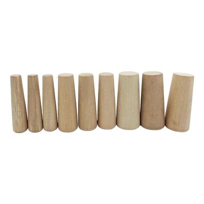 MARINE CITY Emergency Durable Tapered Conical Thru-Hull Soft Wood Simple Design Plugs Kit Drain Stopper Easy Use for Boat (Set of 9) (3 Different Sizes)