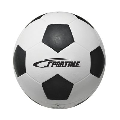 Sportime Size 4 Soccer Ball, Black/White