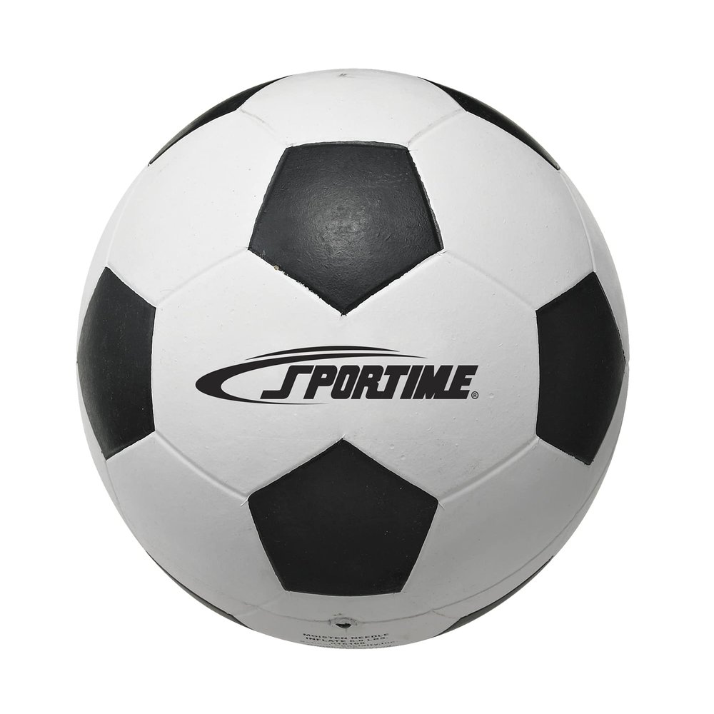 Sportime Size 4 Soccer Ball, Black/White