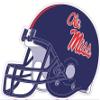 5 Inch Football Helmet University of Mississippi Ole Miss U of M Logo MS Removable Wall Sticker Art NCAA Home Room Decor 5 by 4 1/2 Inches view 1