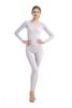 Full Bodysuit Womens Long Sleeve One Piece Jumpsuit Spandex Zentai Unitard (Medium, White)
