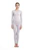 Full Bodysuit Womens Long Sleeve One Piece Jumpsuit Spandex Zentai Unitard (Medium, White) view 2