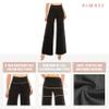 ALWAYS Women's Wide Leg Palazzo Pants - High Waist Premium Soft Stretch Trouser Dark Teal L/XL view 4