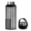Skin Decal Vinyl Wrap for Hydro Flask 32oz Wide Mouth stickers skins cover/Black White Grunge Flag USA America view 1