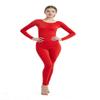 Full Bodysuit Womens Long Sleeve One Piece Jumpsuit Spandex Zentai Unitard (XX-Large, Red)