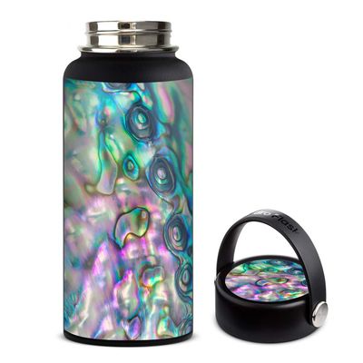 Skin Decal Vinyl Wrap for Hydro Flask 32oz Wide Mouth stickers skins cover/Abalone shell pink green blue opal