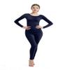 Full Bodysuit Womens Long Sleeve One Piece Jumpsuit Spandex Zentai Unitard (XX-Large, Navy)