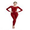 Full Bodysuit Womens Long Sleeve One Piece Jumpsuit Spandex Zentai Unitard (XX-Large, Wine)
