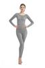 Full Bodysuit Womens Long Sleeve One Piece Jumpsuit Spandex Zentai Unitard (Medium, Grey)