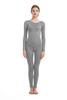 Full Bodysuit Womens Long Sleeve One Piece Jumpsuit Spandex Zentai Unitard (Medium, Grey) view 2