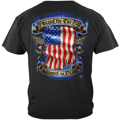 Erazor Bits American Flag T Shirt | American Clothing for Men | Stand for The Flag Patriotic Apparel | Religious Shirts (Large)