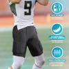 TUOY Adult Padded Compression Shorts 5-Pad Football Girdle Hip Thigh Protector view 4