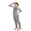 Full Bodysuit Womens Long Sleeve One Piece Jumpsuit Spandex Zentai Unitard (Small, Grey) view 4