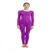 Full Bodysuit Womens Long Sleeve One Piece Jumpsuit Spandex Zentai Unitard (Large, Purple) view 2