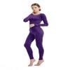 Full Bodysuit Womens Long Sleeve One Piece Jumpsuit Spandex Zentai Unitard (Small, Dark Purple) view 3