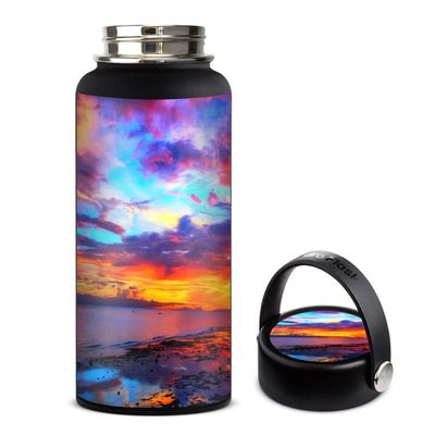 Skin Decal Vinyl Wrap for Hydro Flask 32oz Wide Mouth stickers skins cover/Beautiful Landscape Water Colorful Sky