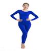 Full Bodysuit Womens Long Sleeve One Piece Jumpsuit Spandex Zentai Unitard (Small, Blue) view 1