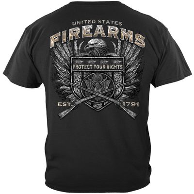 2nd Amendment Ranger up | United States Fire Arms Silver Foil Shirt ADD198-RN2194XXL