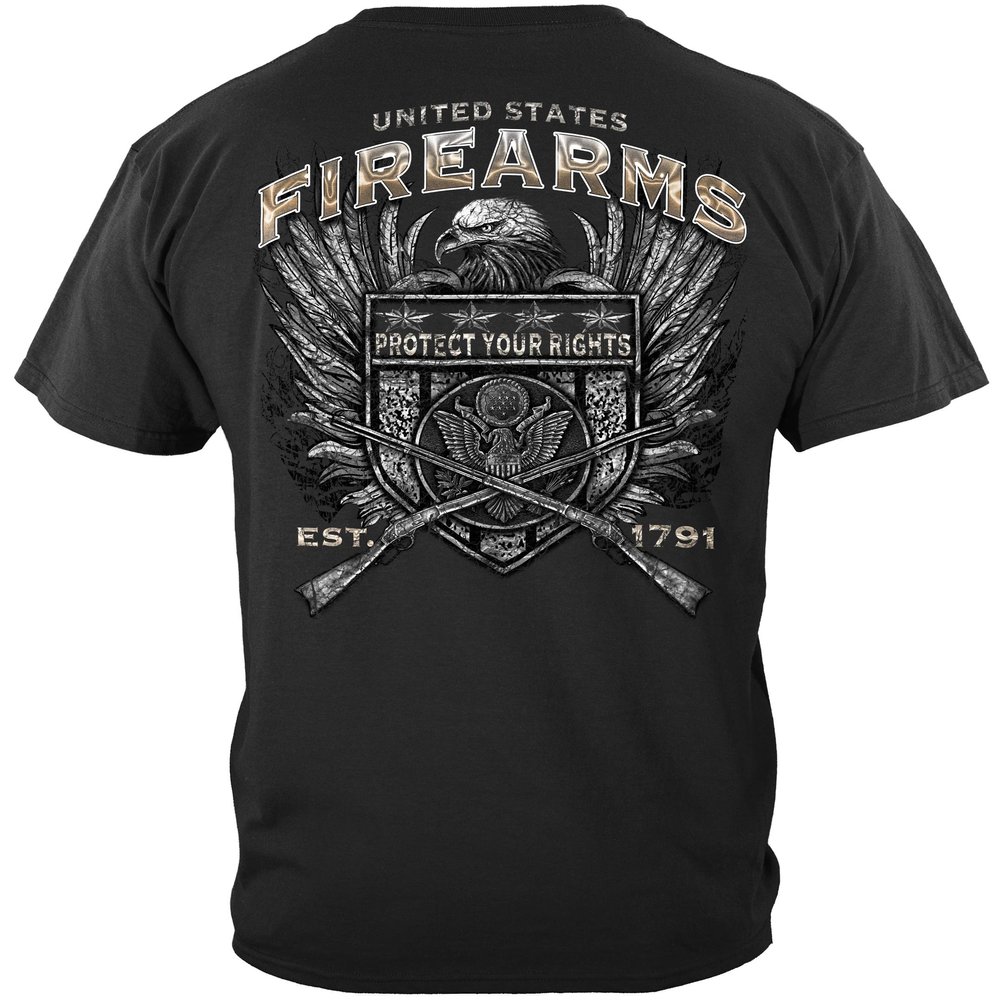 2nd Amendment Ranger up | United States Fire Arms Silver Foil Shirt ADD198-RN2194XXL