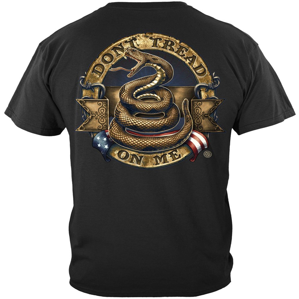 Erazor Bits Don't Tread on Me T Shirt | Gadsden Flag Snake Shirt | American Clothing for Men | Second Amendment Tshirts (Medium)