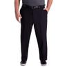 Haggar mens Premium Comfort Khaki Flat Front Slim Fit Casual Pants, Black, 30W x 32L US view 1