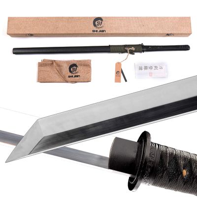 Real Hamon Clay Tempered Japanese Samurai Straight Sword