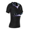 LP SUPPORT ARF2301Z Short Sleeve Workout Tops for Women, Gym, Yoga - Ultimate Comfort & Support (Dark Gray/Purple, XL) view 1