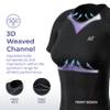 LP SUPPORT ARF2301Z Short Sleeve Workout Tops for Women, Gym, Yoga - Ultimate Comfort & Support (Dark Gray/Purple, XL) view 2