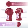 LP SUPPORT ARF2301Z Short Sleeve Workout Tops for Women, Gym, Yoga - Ultimate Comfort & Support (Dark Gray/Purple, XL) view 4