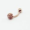 HiUnni 16g Rose Gold Curved Barbell, CZ Ferido Cartilage Earring, Rook Earring, Body Jewelry, Eyebrow Ring, 1pc (1/4 (6mm) Length, 3mm Ball end) view 3