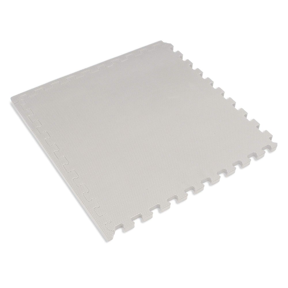 We Sell Mats 3/4 Inch Thick Multipurpose EVA Foam Floor Tiles, Interlocking Floor Mat for Indoor Gym and Home Use, 24 in x 24 in, Light Gray, 24 Sq Ft