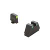 AMERIGLO Optic Compatible Sight Set for Glock - XL Tall Green Tritium LumiGreen Outline .315" Front, Green Tritium White Outline .394" Rear