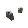 AMERIGLO Optic Compatible Sight Set for Glock - XL Tall Green Tritium LumiGreen Outline .315" Front, Green Tritium White Outline .394" Rear view 3