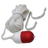 12.50" White and Red Standard Rescue Throw Line and Buoy 60' Rope view 1
