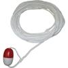 12.50" White and Red Standard Rescue Throw Line and Buoy 60' Rope view 2
