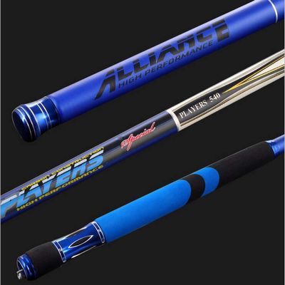 ZFF Spinning Fishing Rod 3.6-6.3M,Carbon Fiber Telescopic Fishing Pole Ultra Light Stream,Blue/Orange (Color : Blue, Size : 4.8m)