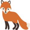 Cute Adorable Kawaii Woodland Animal Nursery Cartoon Vinyl Sticker (12" Wide, Fox) view 1