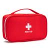Jipemtra First Aid Bag Tote Empty Small First Aid Kit Bag Outdoor Travel Rescue Pouch First Responder Medicine Bag Pocket Container for Car Home Office Sport Outdoors (Red Handle) view 1