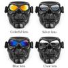 Motorcycle Goggles Skull Mask UV Proof Windproof Anti-fog Protective Detachable Adjustable Tactical Glasses for Paintball/Skiing/Riding/Cycling/Halloween/Costume Ball view 2