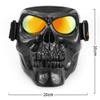 Motorcycle Goggles Skull Mask UV Proof Windproof Anti-fog Protective Detachable Adjustable Tactical Glasses for Paintball/Skiing/Riding/Cycling/Halloween/Costume Ball view 3
