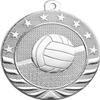 Express Medals Die-Stamped Solid Medal Award Medallion with a Detailed Bright Silver Finish, and a Traditional Red White and Blue Neck Ribbon and Easy Attach Clip. view 1
