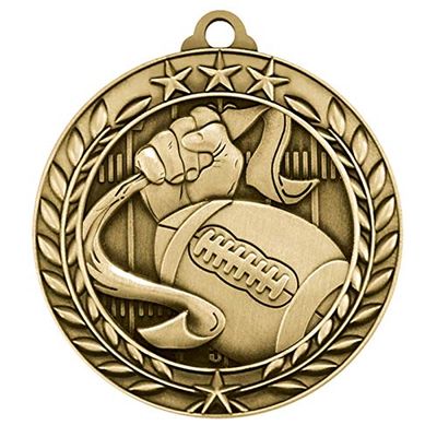 Express Medals Flag Football Gold 1st Place Medal with Neck Ribbon Award Trophy WAM9 (10)