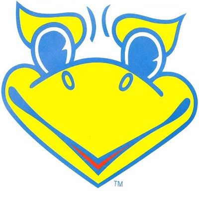 4 Inch KU Big Jay Decal University of Kansas Jayhawks Logo KS Removable Wall Sticker Art NCAA Home Room Decor 4 by 3 Inches