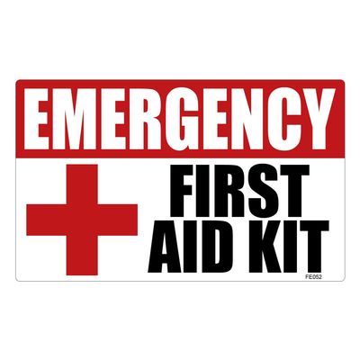 First Aid Kit Stickers - Small 2.5 in x 1.5 in - 25 Pack