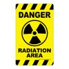 Danger Radiation Area Stickers - 5in x 3in - 25 Pack view 1
