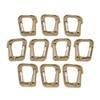 AKOAK 10 Pack Multipurpose Coyote Tan D-Ring Plastic Buckle Locking Hanging Hooks Backpack Hanging Locks Snap Keychains for Backpack Straps Webbing Paracord Bracelet Outdoor Tool view 1
