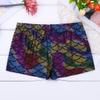 Agoky Kids Girls Shiny Fish Mermaid Scales Printed Dance Gymnastic Workout Shorts Colorful 3-4 view 4