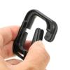AKOAK 10 Pack Multipurpose Black D-Ring Plastic Buckle Locking Hanging Hooks Backpack Hanging Locks Snap Keychains for Backpack Straps Webbing Paracord Bracelet Outdoor Tool view 3