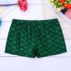 Agoky Kids Girls Shiny Fish Mermaid Scales Printed Dance Gymnastic Workout Shorts Green 3-4 view 4