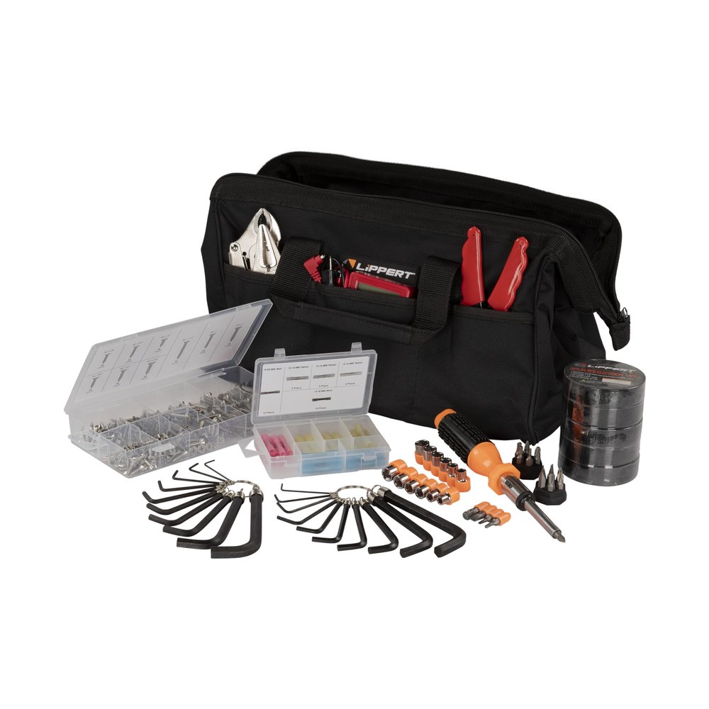 Lippert Boat Tool Kit, 435 Piece Tool Set for Boat Repairs, Included Carrying Case, 15 Different Items, Comprehensive Marine Maintenance Bundle - 2023035865